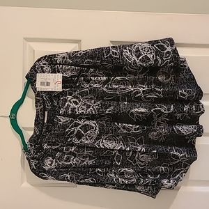 Black and white rose print Madison skirt